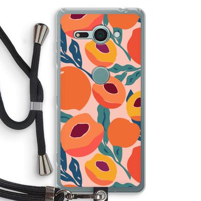 Perzik: Sony Xperia XZ2 Compact Transparant Hoesje met koord