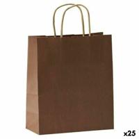 Zakken Fama Donkerbruin Met handvatten 125 g/m² 31 x 11 x 42 cm Rechthoekig (25 Stuks)