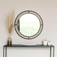 ZILT Ronde Spiegel 'Bressan' Rotan, 76cm