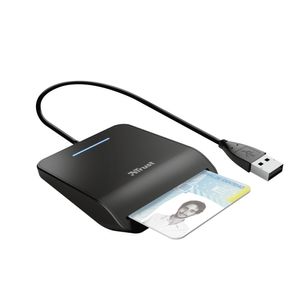 Trust Primo smart card reader Binnen USB CardBus+USB 2.0 Zwart