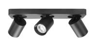 Highlight Triple opbouwspotOliver mat zwart - S7159.01