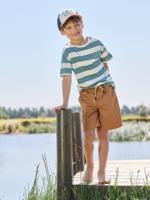 Bermuda jongens in twill kameel