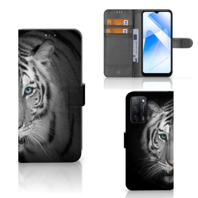 OPPO A16/A16s/A54s | Telefoonhoesje | Met pasjeshouder | Tijger