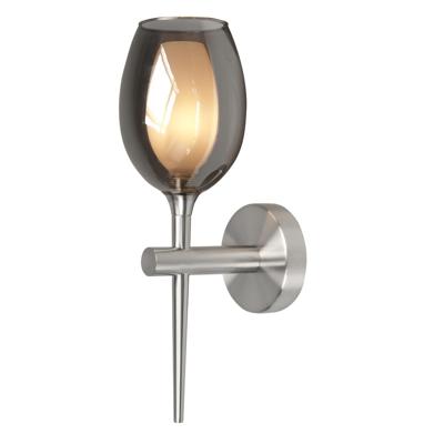 Highlight WandlampBelle nikkel met smoke glas - W3142.19