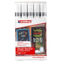Edding 4095 • krijtmarker 2-3mm assorti wit 5pcs