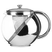 Secret de Gourmet - Theepot - glas/rvs - met filter - 1100 ml - thumbnail