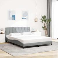 Bedframe zonder matras "Hanko" stof lichtgrijs 160x200 cm