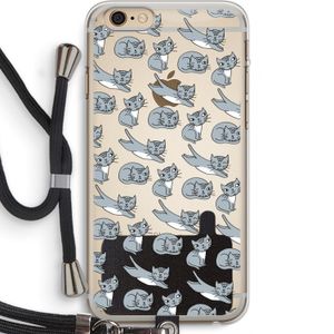 Poezen: iPhone 6 PLUS / 6S PLUS Transparant Hoesje met koord