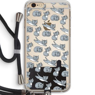 Poezen: iPhone 6 PLUS / 6S PLUS Transparant Hoesje met koord