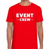 Event crew / personeel tekst t-shirt rood heren