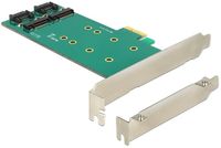 DeLOCK PCI Express Card > 2 x internal M.2 Key B 110 mm - Low Profile Form Factor adapter - thumbnail