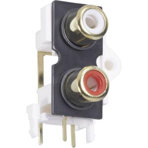 BKL Electronic 072384 Cinch-connector Bus, inbouw verticaal Aantal polen: 2 Goud, Rood, Wit 1 stuk(s)