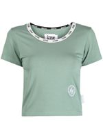 izzue t-shirt à bande logo - Vert