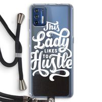 Hustle Lady: Motorola Moto G9 Plus Transparant Hoesje met koord