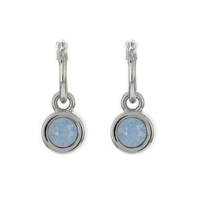 Biba Hang Oorbellen met Swarovski Steentje Air Blue Opal