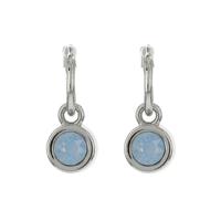 Biba Hang Oorbellen met Swarovski Steentje Air Blue Opal