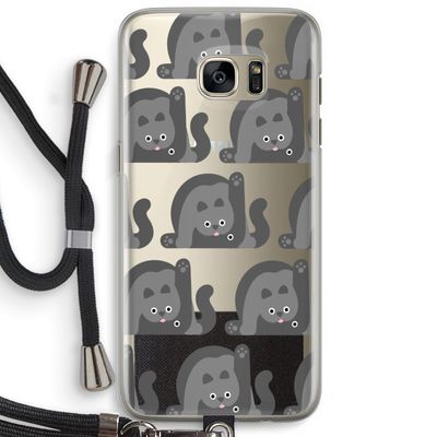 Cats: Samsung Galaxy S7 Edge Transparant Hoesje met koord