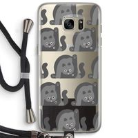 Cats: Samsung Galaxy S7 Edge Transparant Hoesje met koord