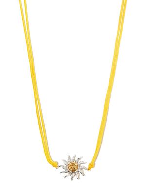 Yvonne Léon collier Daisy en or 9ct serti de citrine