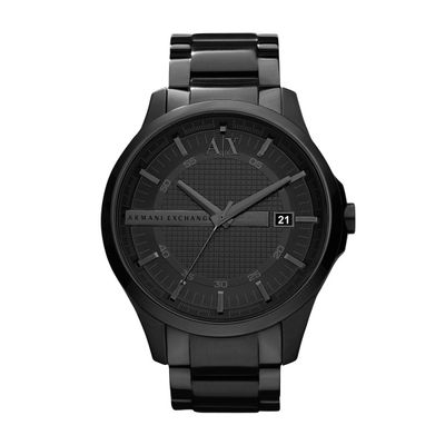 Armani Exchange horlogeband AX2104 Roestvrij staal (RVS) Zwart 22mm