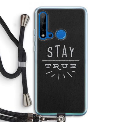 Stay true: Huawei P20 Lite (2019) Transparant Hoesje met koord