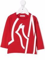 Moncler Enfant t-shirt oversize à logo imprimé - Rouge