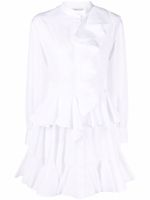 Alexander McQueen robe-chemise à volants - Blanc