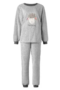 Cocodream fleece dames huispak / pyjama - "Don't be lazy"