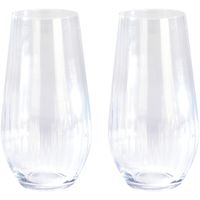 2x Longdrink sapglazen/waterglazen 58 cl/580 ml van kristalglas   -