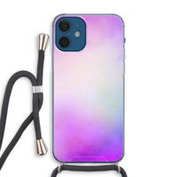 Clouds pastel: iPhone 12 Transparant Hoesje met koord