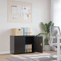 Archiefkast 90x40x70 cm staal zwart
