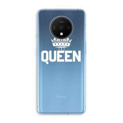 Queen zwart: OnePlus 7T Transparant Hoesje