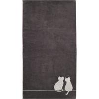 Cawö Cawö Cute Cats 6263 Badlaken 80x150 basalt/platin