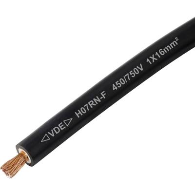 TRU COMPONENTS TC-13537076 Rubberkabel H07RN-F 1 x 16 mm² Zwart per meter