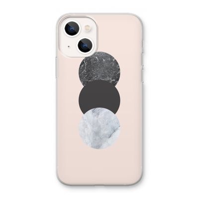 Marmeren cirkels: iPhone 13 mini Transparant Hoesje
