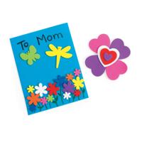 Colorations - bloemen, hart en insecten vormen foam, 500st.