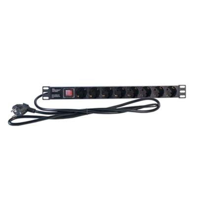 Strip 19" 8 Tomas Schuko con On/Off Switch 2LAN REG8SCHINT 250V 3500W 2M