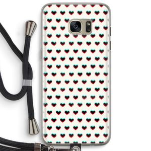 Hartjes: Samsung Galaxy S7 Edge Transparant Hoesje met koord