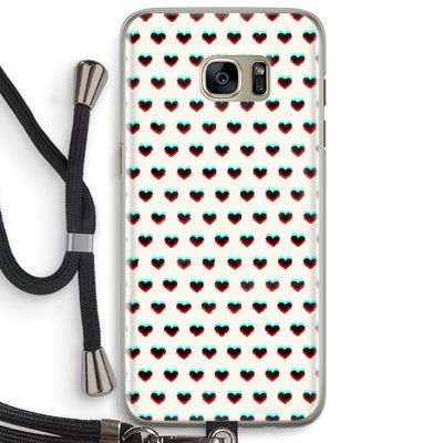 Hartjes: Samsung Galaxy S7 Edge Transparant Hoesje met koord