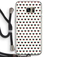 Hartjes: Samsung Galaxy S7 Edge Transparant Hoesje met koord