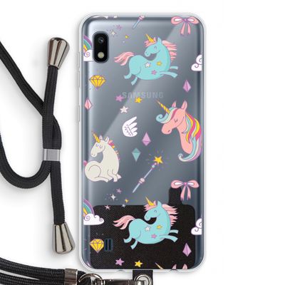Fantasiewereld: Samsung Galaxy A10 Transparant Hoesje met koord