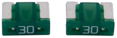 Dresselhaus "mini" zekering bananenstekker mini-fuse 30a/ 2 pcs. low profile/ light green