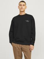 Jack & Jones Jprblachad Branding Sweat Crew Neck Ln Sweater Black