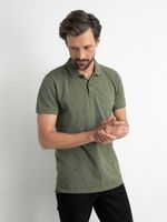 Petrol Industries Heren Polo met print Dusty army - M - thumbnail