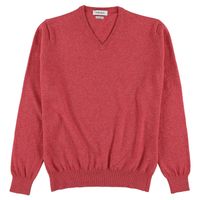 Osborne V Hals Trui Geelong Wol Oude Roze Tailored Fit - thumbnail