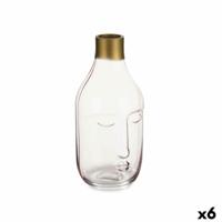 Vaas Gezicht Roze Glas 11 x 24,5 x 12 cm (6 Stuks) - thumbnail
