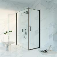 Fortifura Galeria Douchecabine - 70x140x200 - Profiel veiligheidsglas - anti kalk - mat zwart SW1122474/SW797916/SW797905