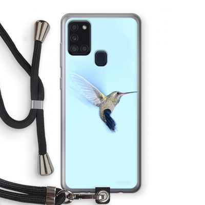 Kolibri: Samsung Galaxy A21s Transparant Hoesje met koord