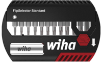 Wiha Bitset FlipSelector Standard 25 mm TORX® 15-delig 1/4" C6,3 met riemclip in blister - 39056