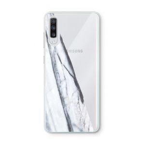 Gestreepte marmer: Samsung Galaxy A70 Transparant Hoesje
